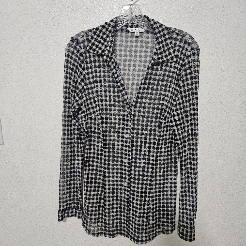 Cabi semi sheer top size medium